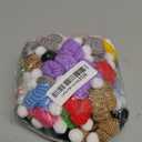 TIHOOD 99PCS Mini Knitting Hats Christmas Mini Knitting Doll Hats Mini Wool Hat for Christmas Ornaments DIY Art and Craft, Assorted Colors