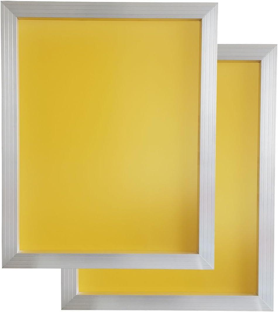 YLZ Aluminum Silk Screen Printing Screens 16 x 20 Inch Frame-230 Yellow Mesh (2 PC)