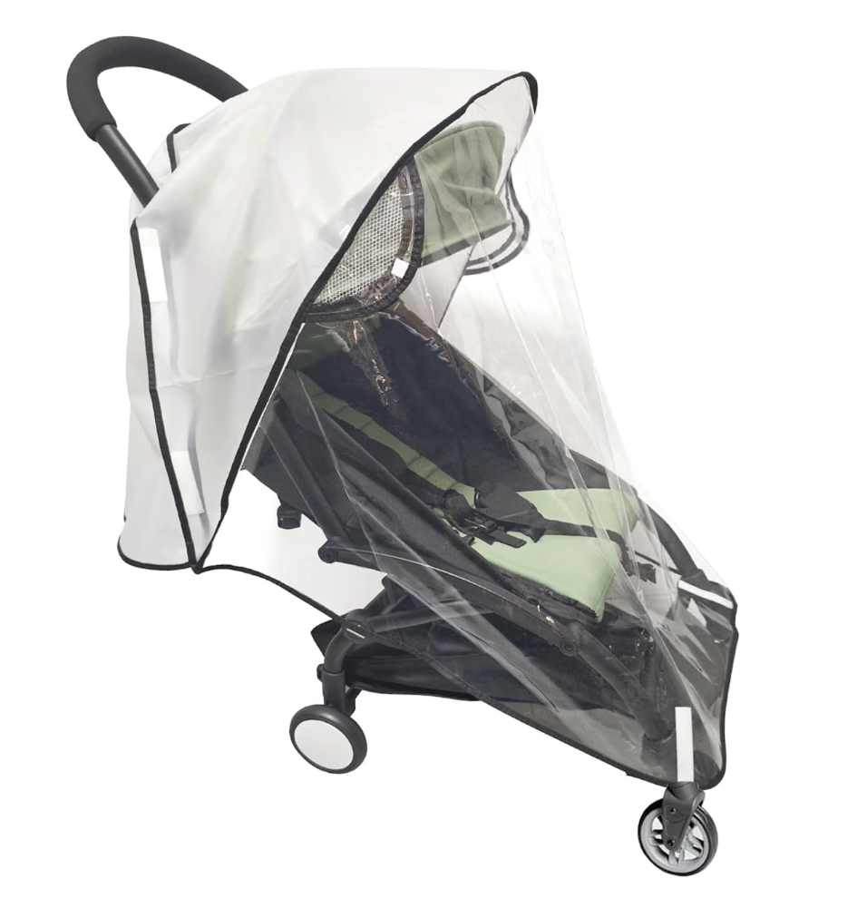 Breathable Clear Stroller Rain Cover for Kolcraft Cloud Plus Stroller, Windproof, Protect from Dust and Snow, Travel Weather Shield (for Kolcraft Cloud Plus)