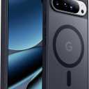 SPIDERCASE Magnetic for Google Pixel 10/Pixel 10 Pro Case, Military Grade Drop Protection Slim Translucent Matte Shockproof Anti-Fingerprint Phone Case for Pixel 10/10 Pro 6.3 inch, Black