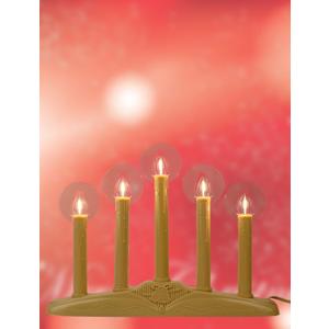 Hobbynors Electric Window Candles, 5-Light Christmas Candelabra with Warm Glow Bulbs - Classic Taper Design for Windowsill Holiday Decor, Vintage Style Plug in Flameless Candle Light