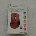 memzuoix 2.4G Wireless Mouse, 1400 DPI Mobile Optical Cordless Mouse with USB Receiver, Portable Computer Mice for Laptop, PC, Desktop, MacBook, 5 Buttons, Red