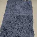 BOANKODU Bathroom Rugs 15x23, Extra Soft Absorbent Chenille Bath Rugs, PVC Backing Quick Dry, Machine Washable Bath Mats for Bathroom Floor, Tub and Shower, Home Decor Accessories, Fog Blue