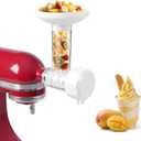 Fruit Ice Cream Maker Compatible with KitchenAid Stand Mixer For Healthy Dairy-Free Fruit Ice Cream, Desserts And Soft Ice Cream Yoghurts, Ice Cream Maker - Dishwasher Safe