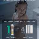 Fitespot Filtered Shower Head with Handheld with 4PCS Filters, High Pressure 4 Spray Modes Shower heads with Filter, IronDrops Water Softener Filter for Hard Water 70" Hose (Chrome)