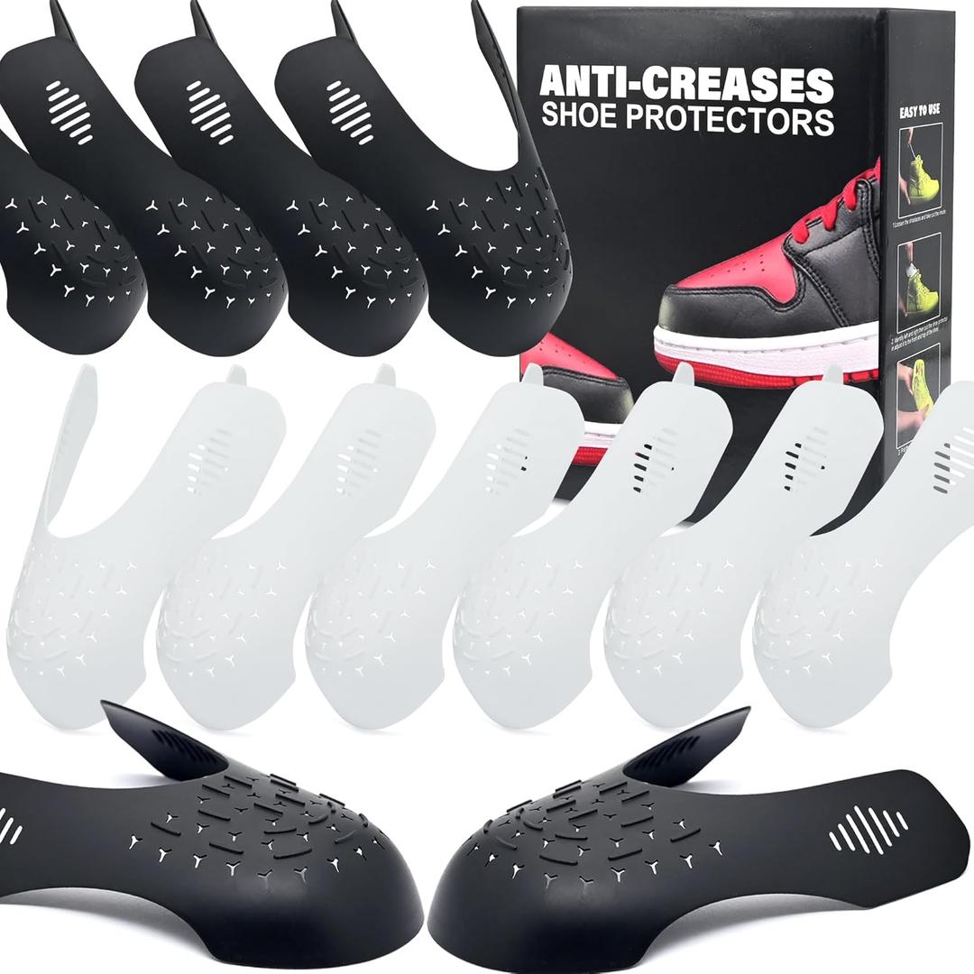 6 Pairs Crease Protectors for Shoe Sneakers, Air Jordan,Air Force, Dunks and MoreShoe Shape Holder (Men's US Size 7-12)