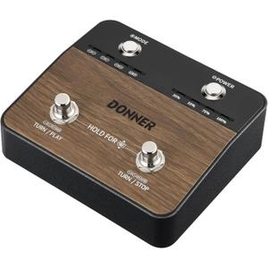 Donner Wireless Page Turner Pedal Teleprompter App Control Foot Pedal for Tablets Phones Rechargeable (Brown)