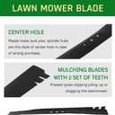 131-4547-03 Mulching Blades Replacement for Toro 22'' Recycler Blades with OE 20330C 20065 104-8697-03 20016 20017 20332 20071 Compatible with Toro Recycler Mower 22 in. Deck 2 PCS