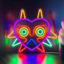 GGK Majora's Mask LED Sign LoZ Neon Sign for Room Wall Decor Gamer Gifts Zelda Mask Game Room Decor LED Neon Light for Zelda Fans (Majoras Mask)