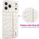 OOK Compatible with iPhone 17 Pro Max Leopard Case with Wrist Strap, White Leopard Cheetah TPU Shockproof Protection Slim Cover with Camera Protection for Women Girls, for 6.9inch