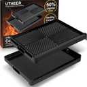 Utheer Stove Top Griddle for Gas & Electric Stove Flat Top Nonstick Reversible Grill & Griddle Pan for Stovetop Cooking, Lightweight Cast Aluminum, PFAS-Free Ceramic Nonstick, 16.3 13