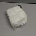 Juinte 4 Pcs 6 Inch Large Fur Pom Pom Balls for Hats Fluffy Faux Fur Pompom Balls with Snap Button for Hat Shoes Scarves Bag Charms DIY Crafts (White)