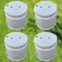 (Dia 10" * 4 Pack) Yariwiz 10 inch Underground Electrical Junction Box In Ground Inground Splice Pull Quazite Plastic Boxes