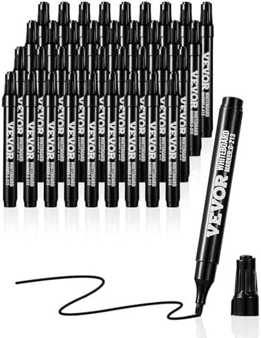 VEVOR Black Dry Erase Markers, 36 Pack Low-Odor Whiteboard Markers with Chisel Tip, Easily Clean Dry Erase Markers Bulk for School Office Home