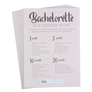 Juvale Bachelorette Party Games - 50-Pack Bar Scavenger Hunt Drinking Game and Dares, Fun Novelty Cards for Girls Night Out, Bachelorette Party Supplies, 5 x 7 Inches,Set of 3 Pack