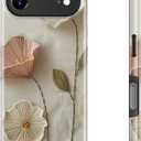 Goodon for iPhone 17 Air Case - Compatible with Magsafe - Dual-Layer Hard Shell & Silicone Cover - Protective Phone Case with Cute Wildflower Designs for Women - Ethereal Wire Florals