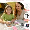 Electric Diamond Art Painting Pen, Epainter Vacuum Diamond Painting Pen Accessories, Wax-Free Precision Adsorption, Strong Suction for 2.5D/5D/AB Drills, Ergonomic Design Adult/Kid Friendly (Pink)