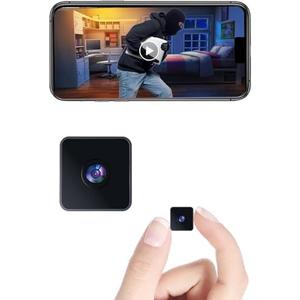 Zaiew 2K MiniSmart Hidden HD Cameras Wireless WiFi Camera for Home Security - Night Vision, Motion Detection, Built - in Battery, App Control (iOS & Android) - Ideal Indoor Nanny, Pet & Dog Camera