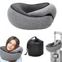 WEERSHUN Travel Pillows for Airplanes,2024 New Travel Pillow,Travel Neck Pillow Airplane Memory Foam Travel Pillow Neck Pillow for Traveling Suitable for Airplanes,Offices and Cars (Dark Gray)