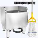 17 3/4in Stainless Steel Floor Mop Sink with Detachable Mop
Suitable for Laundry Rooms, Restaurants, Garages, Balconies, and Other Commercial Settings (17.7"L x 15.5"W x 21.9"H)