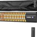 Outdoor Heater for Patio, 1500W Wall-Mounted Heater, Patio Heaters for Outdoor Use, Waterproof, Carbon Fiber Tube, for Backyard Gazebo Garage Black