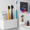 Magnetic Toothbrush Holder for Cruise Ships, Wall-Mounted Bathroom Organizer, Compact Travel Accessories, Cruise Essentials 2025&2026