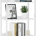 NUMENN Bookshelf, 5 Tier Bookshelves, Home Office Bookcase Shelf Storage Organizer, Free Standing Storage Shelving Unit for Bedroom, Living Room and Home Office, White