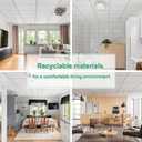 Smooth White Drop Ceiling Tile 2ft x 4ft, Ceiling Panel 24 x 48in Waterproof, Washable and Fire-Rated - to Prevent Breakage-Cover 80 Sq. Ft-Package of 10 Tiles, 2x4