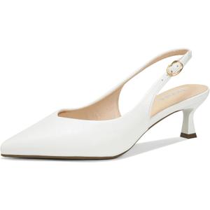 Women's Pointed Toe Kitten Heel Pumps, 2 Inch Heel, Adjustable Heel Strap, Wedding Party Dress Shoes, 8.5