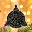 Celtic Knot Christmas Ornament 2025 - Irish Gifts for Women Men, Celtic Gifts for Family Friends Neighbors, Wooden Ornaments for Christmas Tree Decorations, Holiday Hanging Celtic Knot Decor