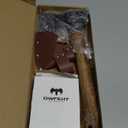 14.4" Hatchet, Camping Axe, Survival Axe with Sheath, Bushcraft Hatchet with 1065 Carbon Steel and Beech Handle for Wood Chopping Perfect for Outdoor Survival and Adventures