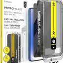Deppa [2-Pack Privacy Screen Protector for Samsung S25+Plus /S24+ Plus (6.7") Tempered Glass | Fingerprint Unlock | Full Coverage | Case Compatible | Bubble-Free, Easy Install Kit