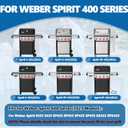 SafBbcue Full Size Griddle Insert for Weber Spirit 400 Series Flat Top Grills, Carbon Steel Griddle Insert for Weber Spirit E425/435 EP425/435 SP425/435 EX425 EPX435 Grill Replacement Parts, Non-stick