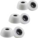 Replacement Foam Eartips for Technics EAH-AZ100 Wireless Earbuds, Ultimate Comfort, 3 Pairs (S/M/L, Gray)