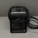 Lasko Portable Utility Fan, 12 289 CFM Pivoting High Velocity Air Mover Blower Fan, 3 Speeds, 2 Accessory Outlets 120V, Black, U12104