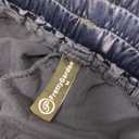 Smooth Satin Sweatpants  Drawstring Elastic Waist Loose Wide Leg Lounge Pants Navy  M