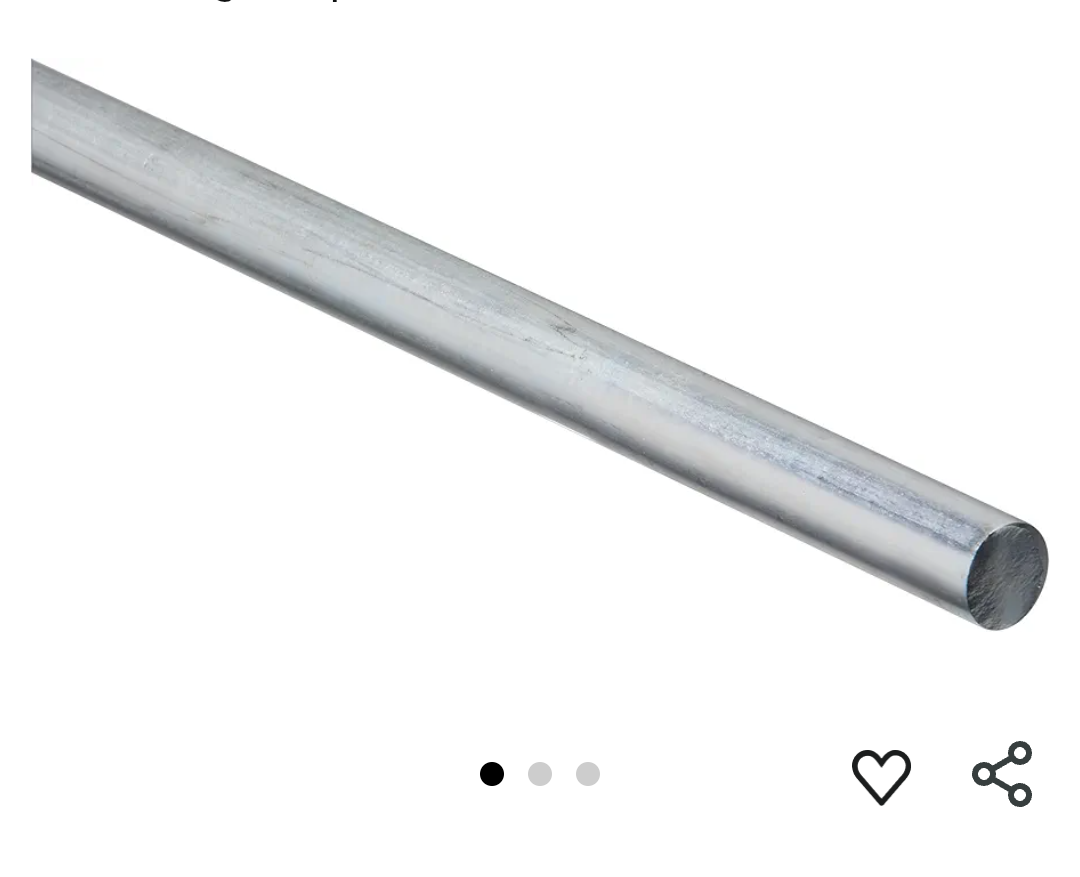 National Hardware N179-812 4005BC Smooth Rod in Zinc plated,5/8" x 36"