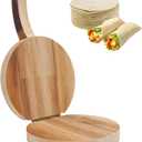 4.72" Small Wooden Tortilla Press, Aplastador De Tortillas Tortilladora Para Hacer Presser Skin Wrapper Gadgets for Indian Roti Dumpling Tortillero Tortillera Manual Corn Sugar Pancake Ravioli Kitchen
