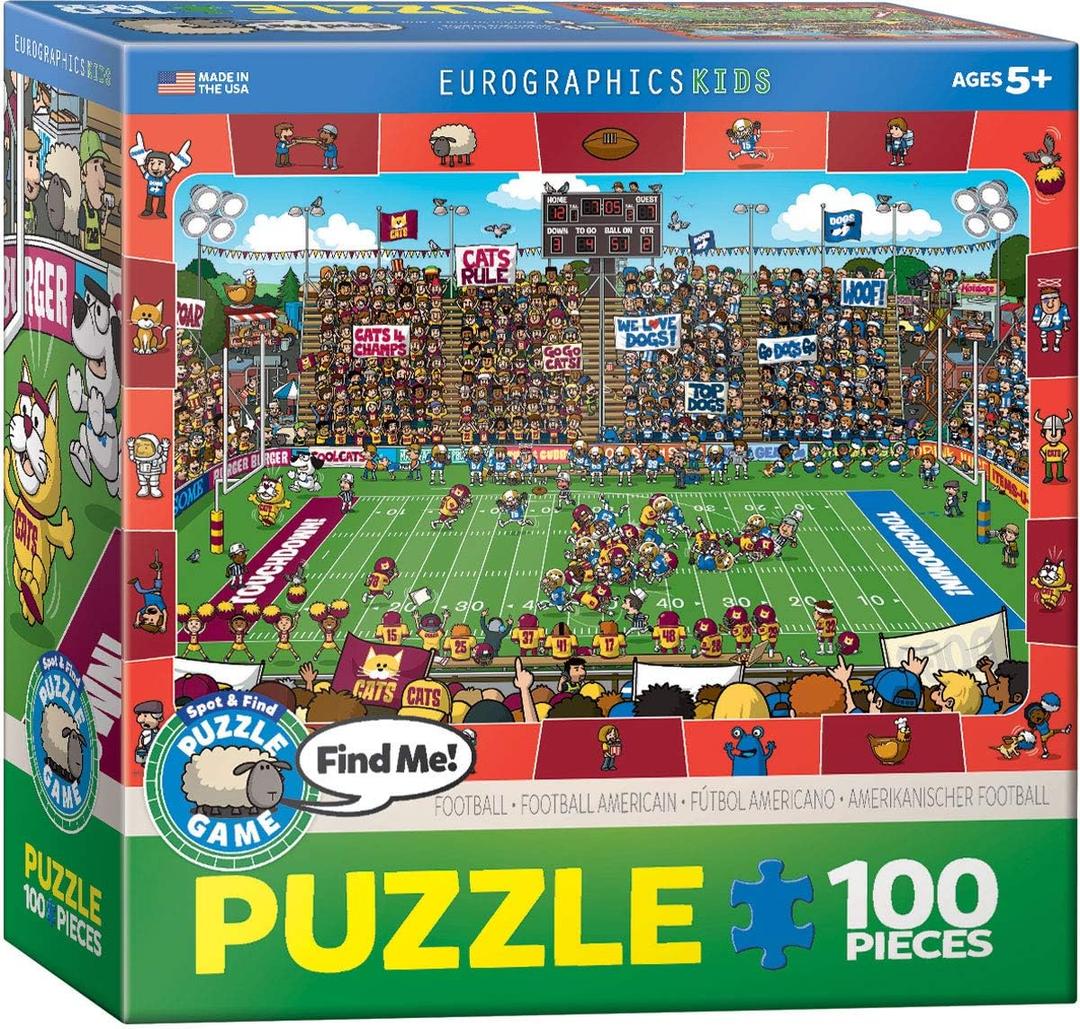 EuroGraphics Football Spot & Find Puzzle (100-Piece)