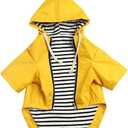 Dog Raincoat rain Jacket Raincoat Dogs Waterproof Small Medium Breeds Zip Closure Storage Pocket Harness Hole Yellow, Medium