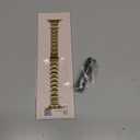 Wearlizer Slim Metal Band Compatible with Apple Watch Bands for Women, Dressy Stainless Steel Strap Gold Silver Bracelet for iWatch, Size: 40/38/41/42mm(Series 11/10)