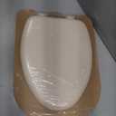 Mayfair Padded Toilet Seat, Cushioned Soft Vinyl over Wood Core Seat, Secure Hinges, Easy Clean, Made in USA, Elongated, Bone