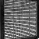 Vent Systems 10" x 10" Inch (Opening Dimensions) Plastic Black Soffit Vent Cover - Flat Square Air Vent Grille - Air Vent Deflector - HVAC 12" x 12" Inch (Overall Dimensions)