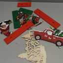 Capoda 6 Pcs Christmas Table Decorations Wooden Christmas Table Centerpieces Xmas Snowman Santa Claus Gnome Signs Merry Xmas Toppers for Holiday Party Supplies(Red, White)