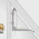 Taskar White Sloping Ceiling Adapter Brackets Pair