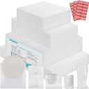 Dish Packing Supplies for Moving,320 Moving Supplies 4 Sizes (16 x 12", 12 x 12", 12 x 7.8", 7.8 x 7.8"),with 60 Fragile Stickers,High density thicker Cushion Foam for Plate Packing Shipping Storage.
