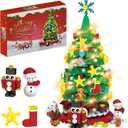 Advent Calendar 2025 Christmas Building Blocks Kit - Christmas Paradise Building Set with LED Light,24 Days Countdown Toys Building Set for Teen Boys Girls Gifts
