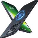 TORRAS Magnetic Slim-Fit for iPhone 14/15 Pro Max Phone Case, Ultra-Thin 11/15 ProMax Case Compatible with MagSafe, Matte Hard PC Cover Protective Anti-Fingerprint Anti-Scratch, Black