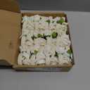 Set of 24 White Rose Napkin Rings - Handicraft Napkin Holder Table Decor for Wedding, Thanksgiving, Banquet, Christmas, Birthday Party