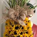 2 x 1 Roll Flower Mesh Burlap Wired Ribbon Mesh Burlap Fabric Ribbon Burlap Net Ribbon Rustic Decorative Craft Ribbon Wrapping Ribbon for DIY Craft Wrapping Wedding Decoration, 2 Inch x 5 Yards